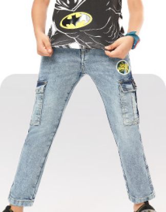 Buy Pantaloons Junior Solid Button Down Jeans Grey for Boys (7-8Years)  Online in India, Shop at  - 15852256